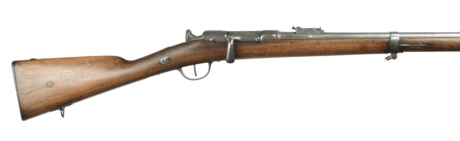 An 11mm needlefire shortened French model 1866 Chassepot rifle, a German States captured example,