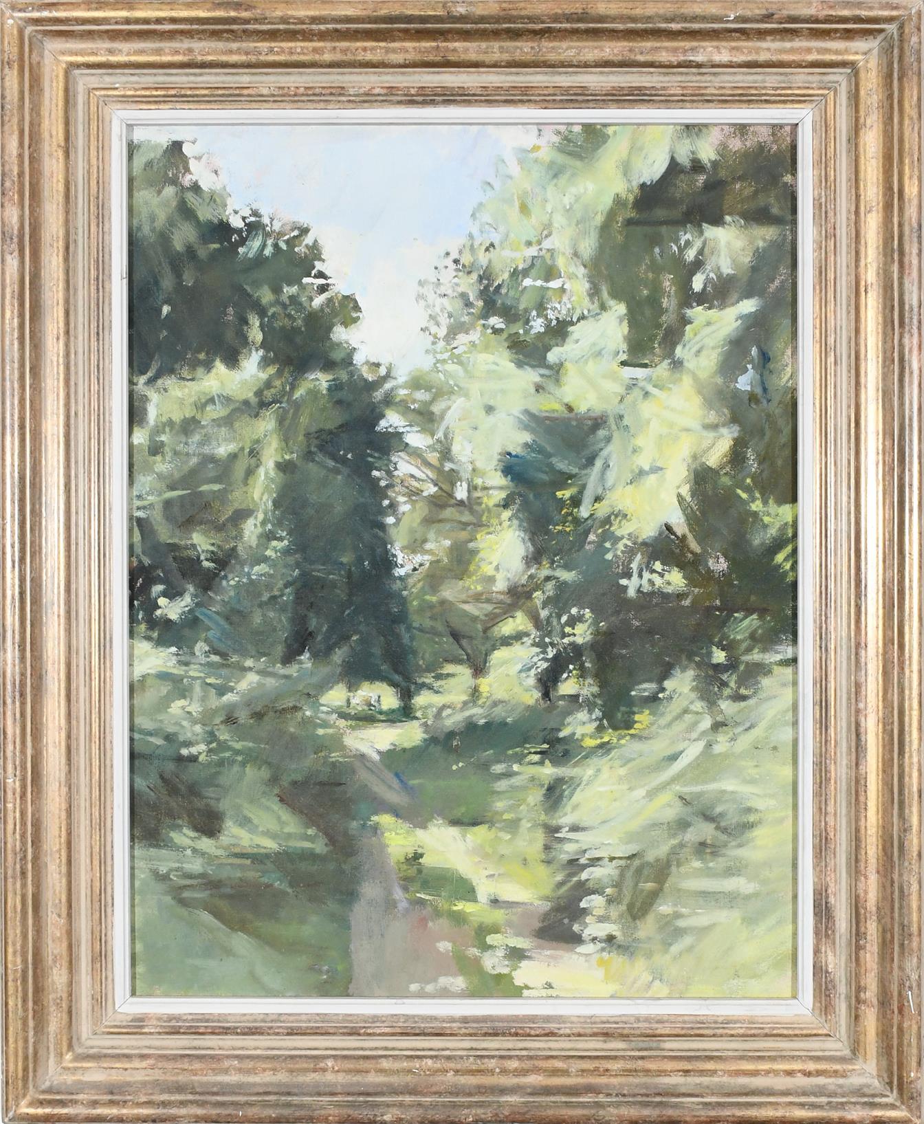 ‡Sargy Mann (1937-2015) Tree-lined country lane Oil on canvas 61 x 45.5cm Provenance: The Collection - Image 2 of 4