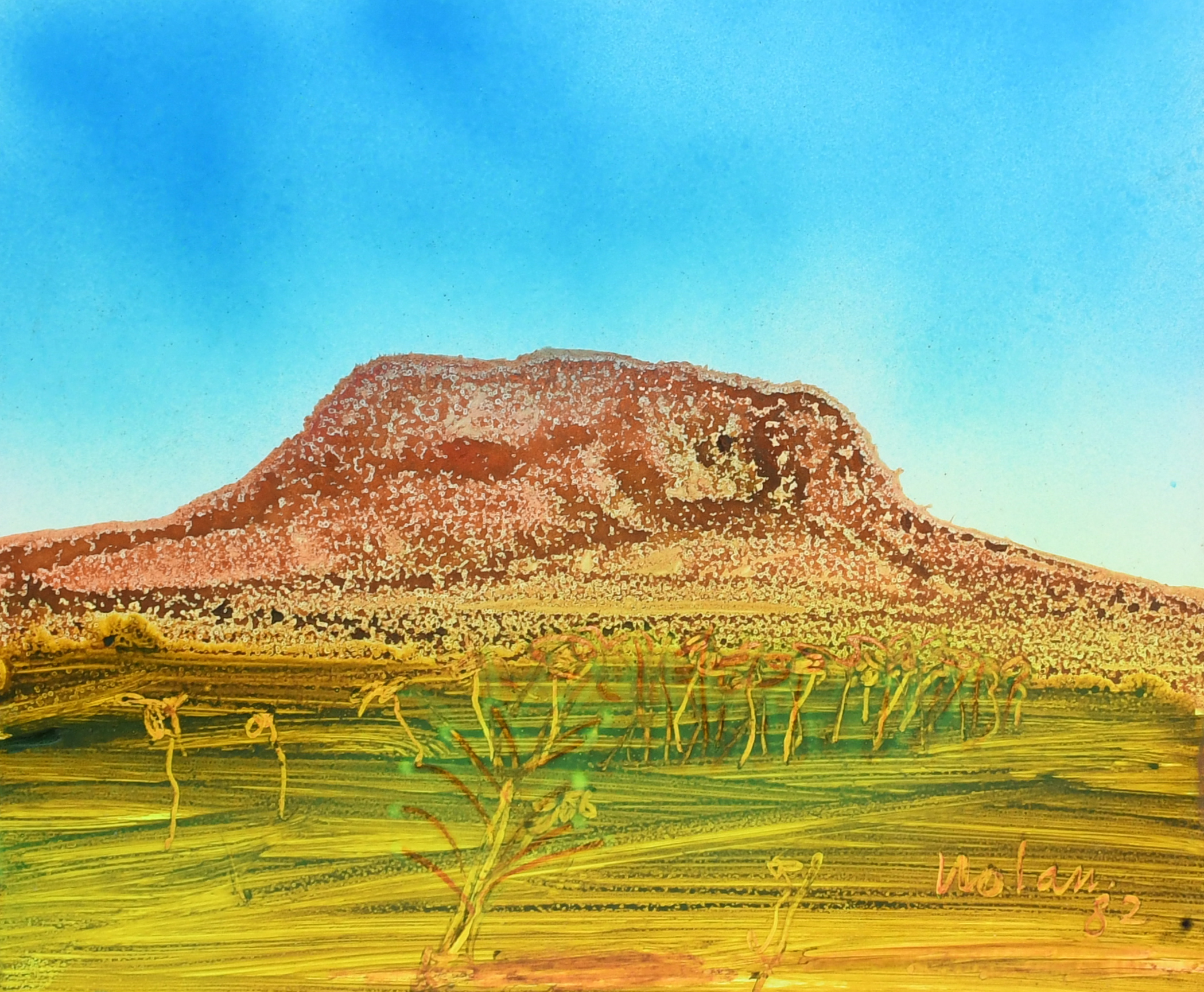 ‡Sir Sidney Nolan OM, AC, CBE, RA (Australian 1917-1992) Uluru Signed and dated Nolan/82 (lower