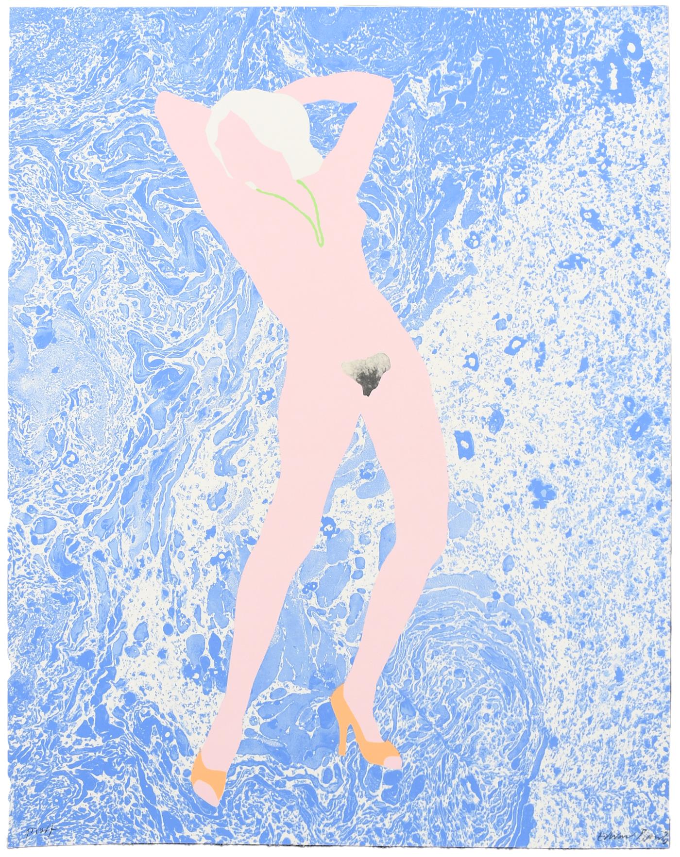 ‡Edward Piper (1938-1990) Nude I, Purple and Orange; Nude II, Blue with Sunburst; Nude III, Pink - Image 9 of 19
