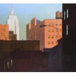 Michael Bennallack Hart (b.1948) Empire State Building Signed with initials BH (lower right)