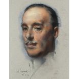 ‡Alfred Kingsley Lawrence (1893-1975) Portrait study of Joseph Duveen, 1st Baron Duveen (1869-