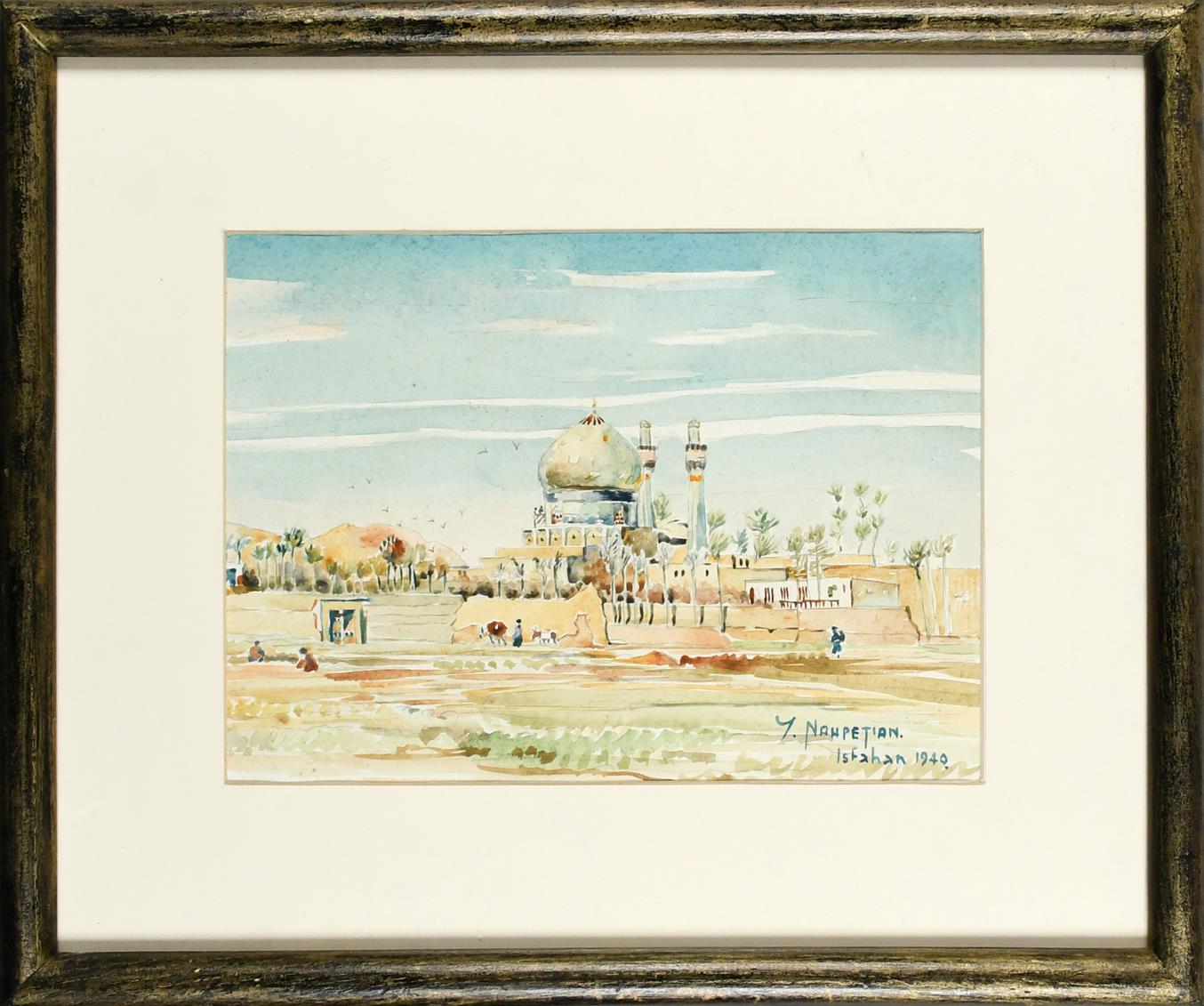 Yervand Nahpetian (Iranian 1913-2006) View of the Madrasa Chahar Bagh, Isfahan Signed and dated Y. - Image 2 of 4