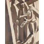 ‡David Bomberg (1890-1957) Embrace Signed and dated Bomberg /19 (lower left) Pencil, pen and ink,