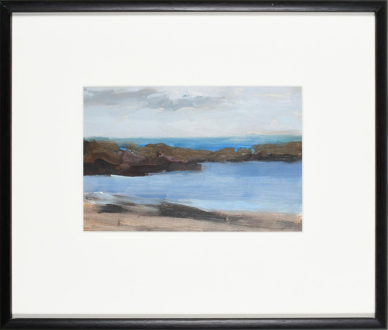 ‡Annabel Gault (b.1952) Blue Sea, Jura II Oil on canvasboard, 1993 14 x 21.5cm Provenance: Anna - Image 2 of 4