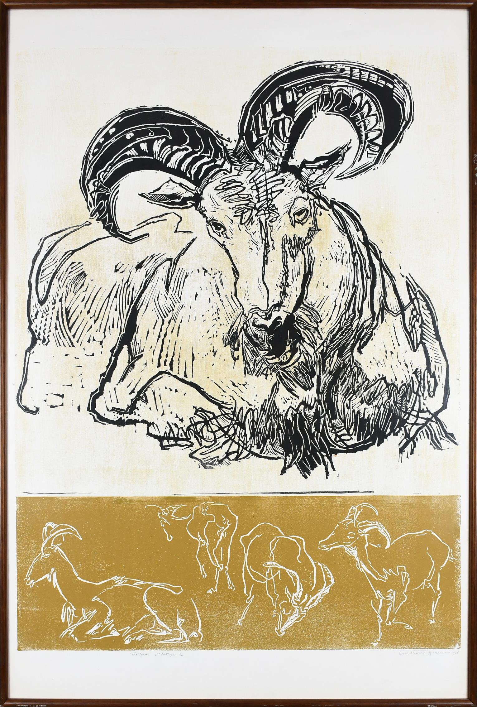‡Gertrude Hermes OBE, RA (1901-1983) The Ram Signed, dated, numbered and inscribed "The Ram" 2nd - Image 2 of 4
