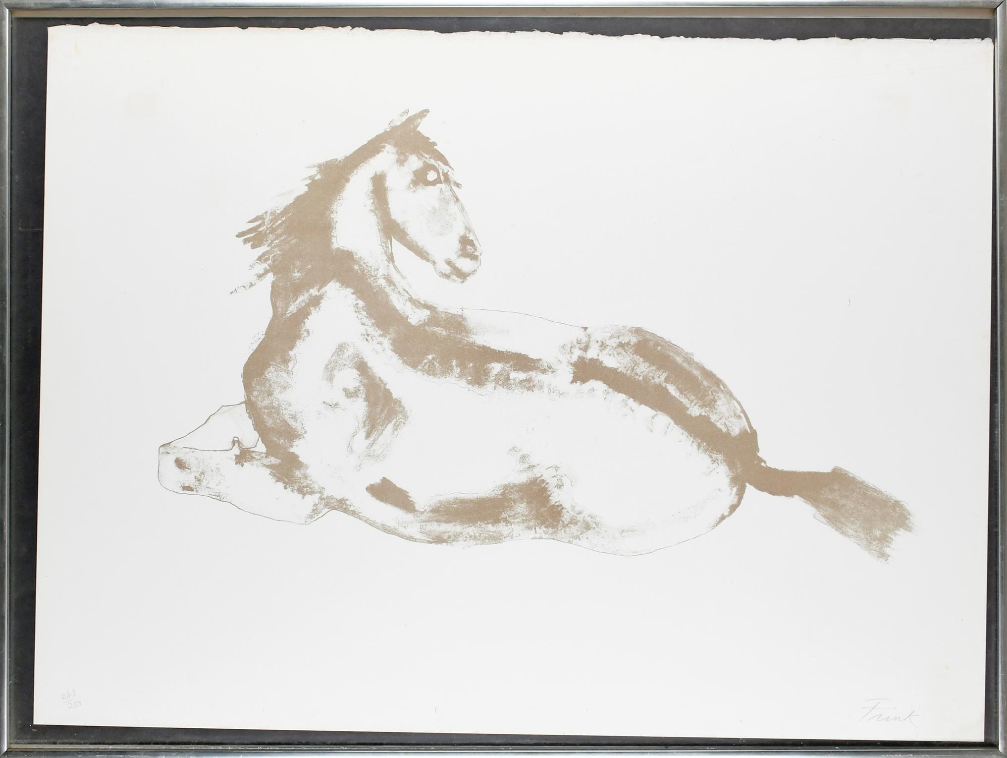 ‡Dame Elisabeth Frink CH, DBE, RA (1930-1993) Lying Down Horse (Wiseman 57) Signed and numbered - Image 2 of 4