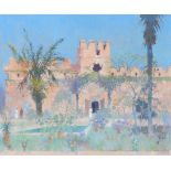 ‡Derek Mynott NEAC (1926-1994) The Old Palace, Morocco Signed with initial M (lower right) Oil on