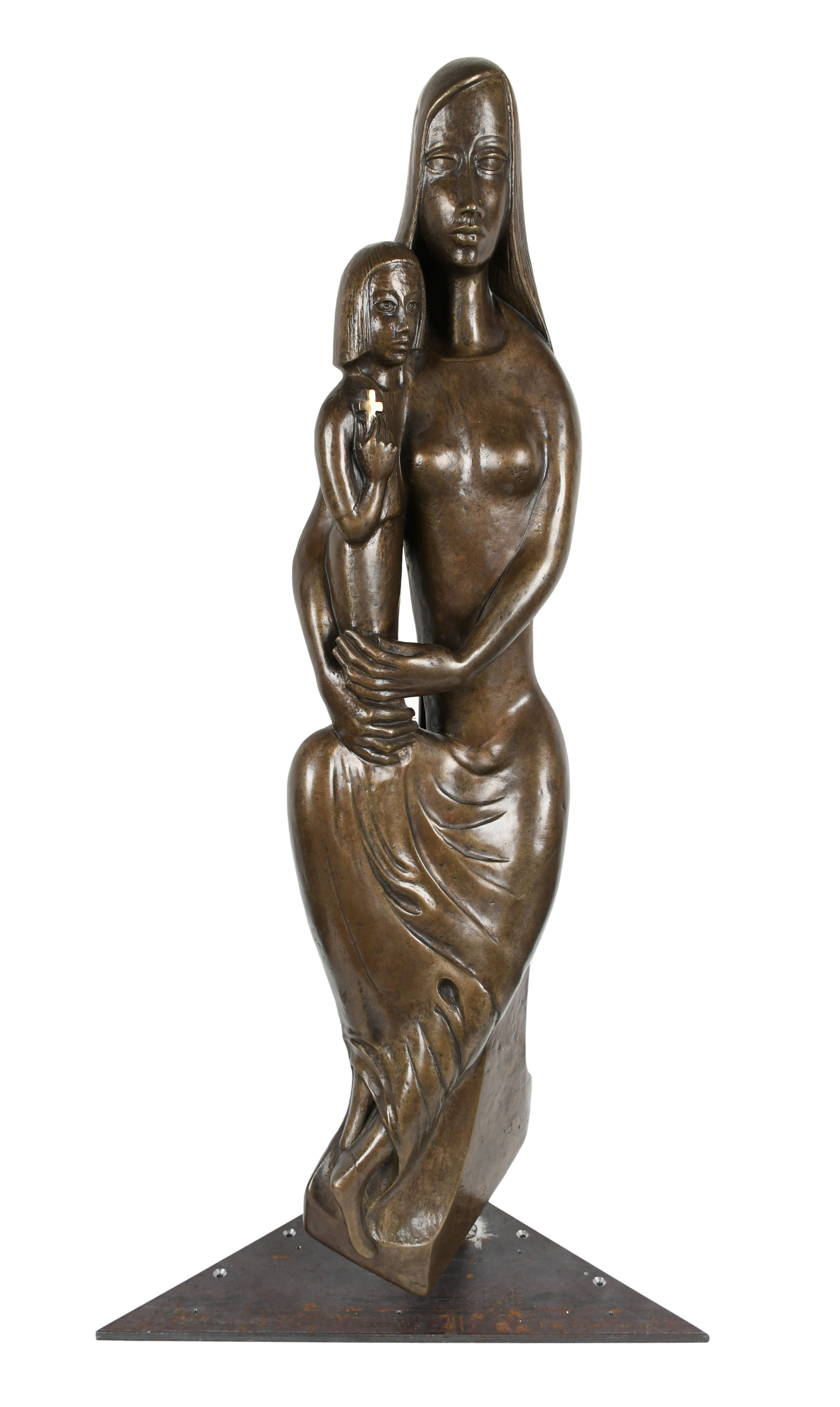‡John Skelton MBE, FRBS (1923-1999) Madonna and Child Bronze on a metal base, number 7 from an