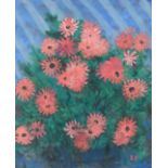 ‡Lady Joan Zuckerman (née Isaacs) (1918-2000) Pink asters Signed with initials JZ (lower right)