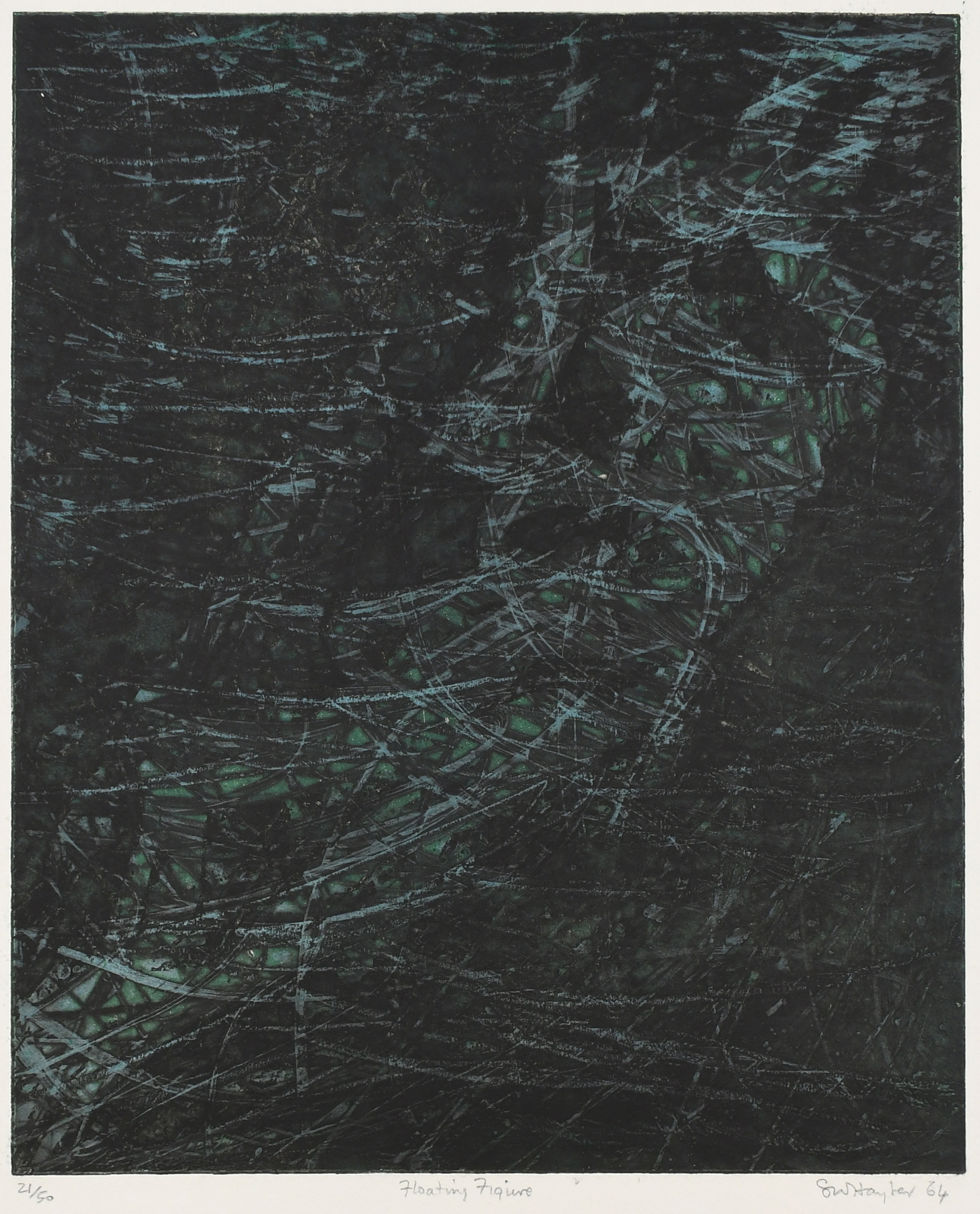 ‡Stanley William Hayter CBE (1901-1988) Floating Figure Signed, dated, numbered and inscribed 21/