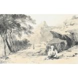 After Edward Lear Cervara di Roma, Italy Lithograph 23.9 x 37.7cm (image) Provenance: The Collection