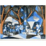 ‡Julian Trevelyan RA (1910-1988) Boules Players (Turner 131) Signed, numbered and inscribed 36/50