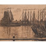 Théo van Rysselberghe (Belgian 1862-1926) Flotille de Pêche (The Fishing Fleet) Signed with monogram