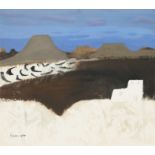‡Mary Fedden OBE, RA, RWA (1915-2012) Mediterranean mountain landscape Signed and dated Fedden
