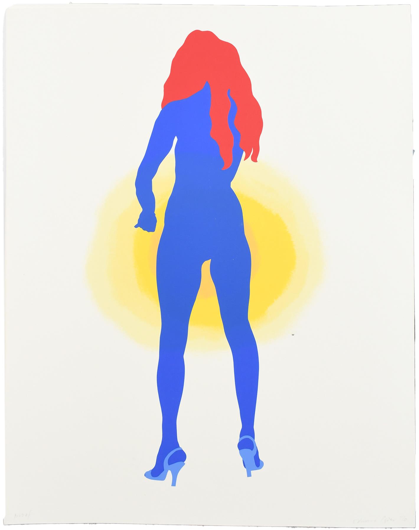 ‡Edward Piper (1938-1990) Nude I, Purple and Orange; Nude II, Blue with Sunburst; Nude III, Pink - Image 6 of 19