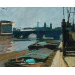 ‡Charles James McCall (1908-1989) The City from the South Bank Signed McCall '65 (upper left) Oil on