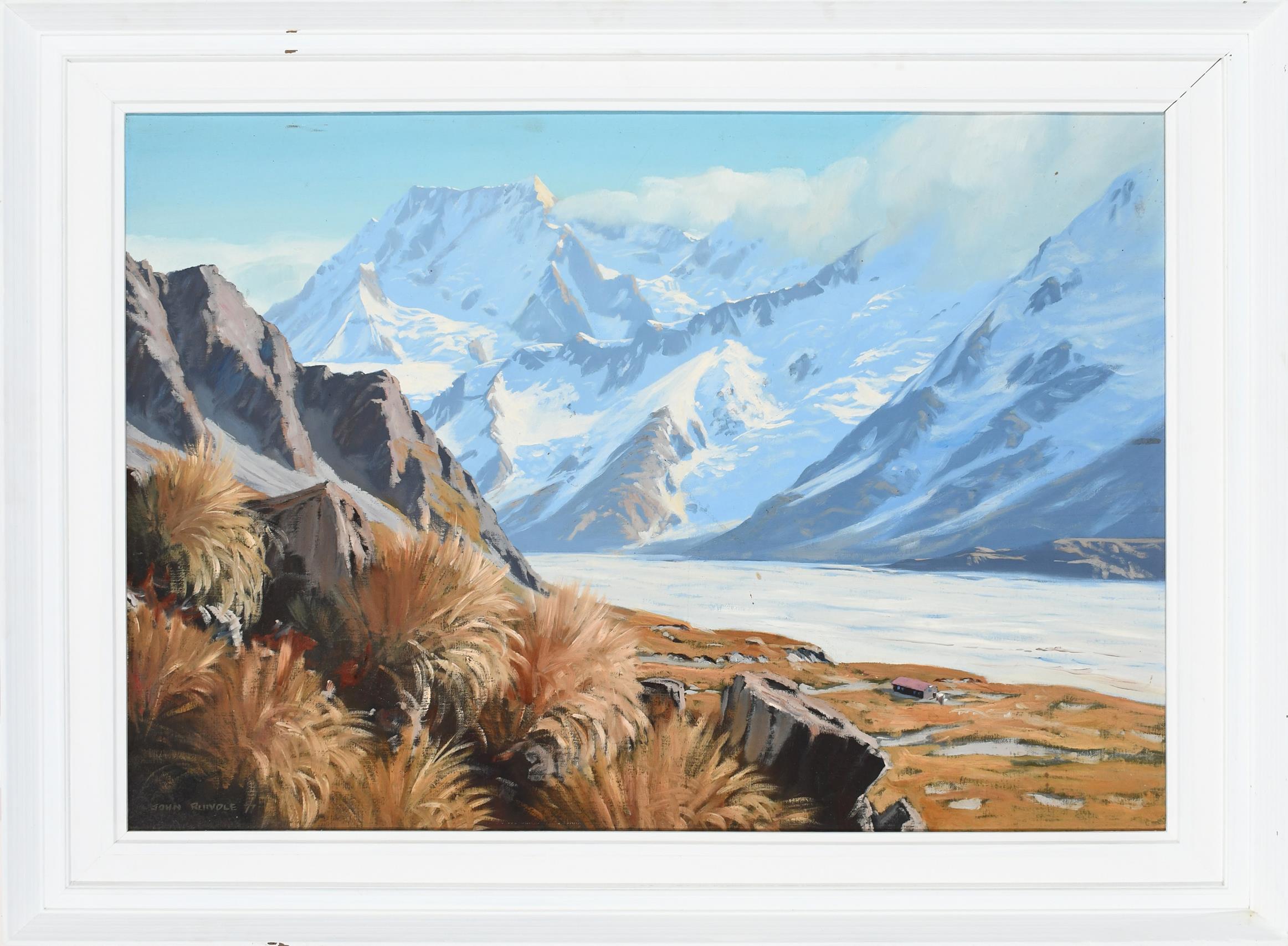 John Rundle (New Zealander 1933-2014) View of Mount Cook, New Zealand Signed and dated JOHN RUNDLE - Image 2 of 4