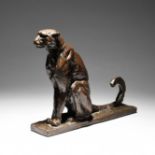 Dylan Lewis (South African b.1964) Sitting Cheetah Maquette Signed and numbered Dylan Lewis/11/15