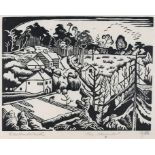 ‡Ethelbert White NEAC, RWS, LG, SWE (1891-1972) The Hamlet Signed, numbered and inscribed