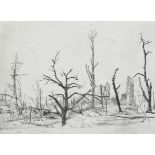 Sir William Rothenstein (1872-1945) War Desolation: The Flanders Front Drypoint 25.8x 38.3cm (sheet)