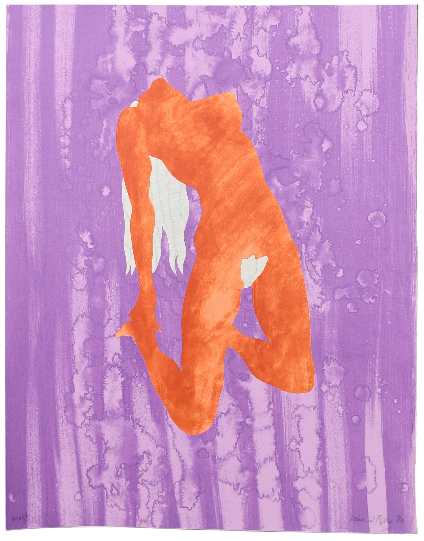 ‡Edward Piper (1938-1990) Nude I, Purple and Orange; Nude II, Blue with Sunburst; Nude III, Pink - Image 3 of 19