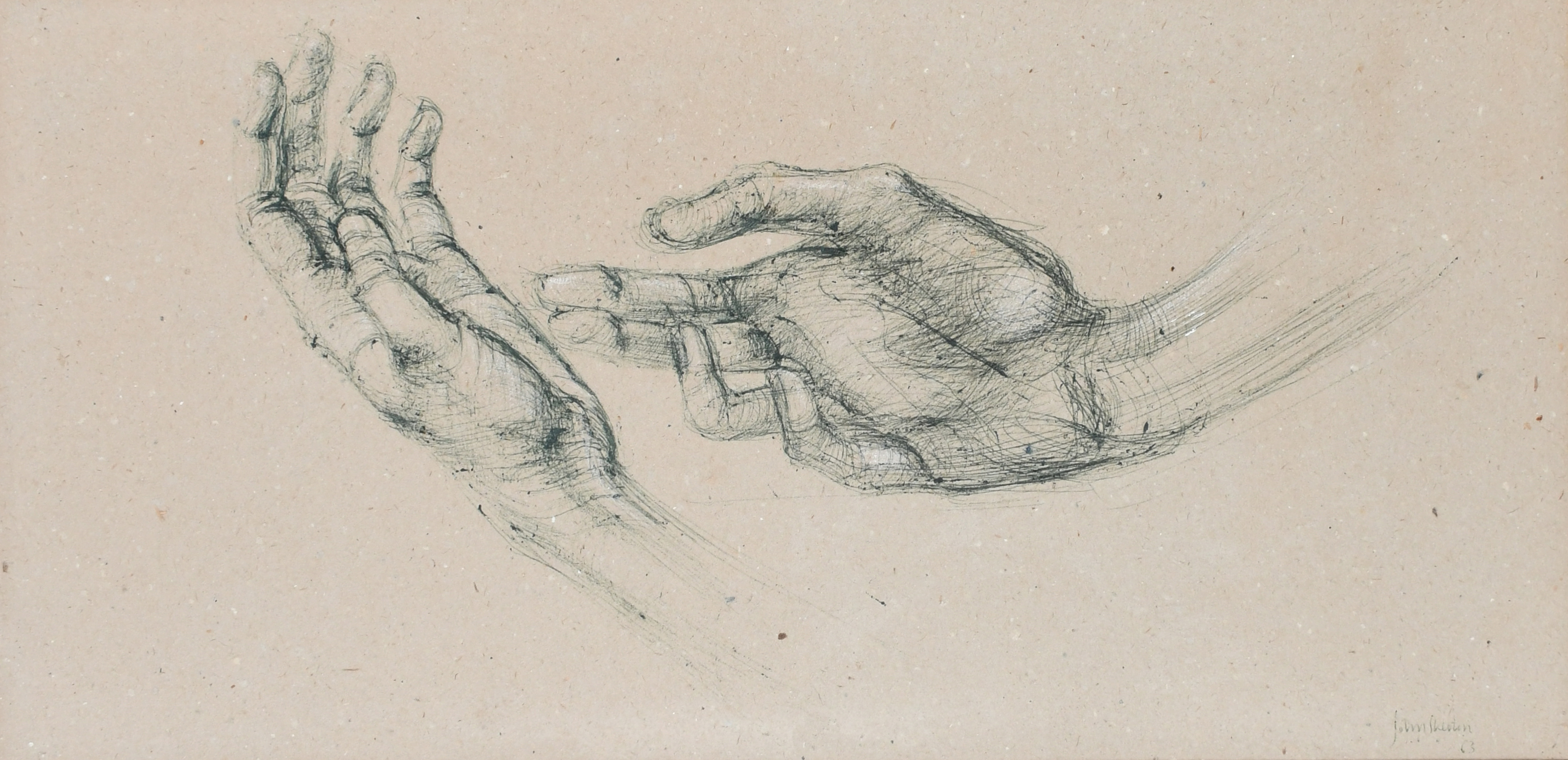 ‡John Skelton MBE, FRBS (1923-1999) Study of hands Signed and dated John Skelton/63 (lower right)