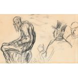‡Augustus John OM, RA (Welsh 1878-1961) Study of three men (recto); Two studies of a bearded old man