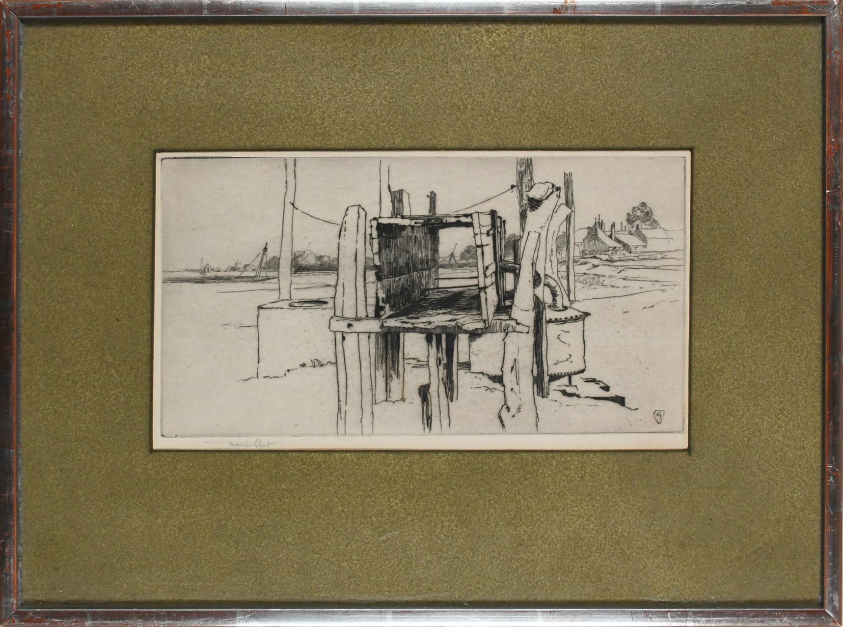 Sir Frank Short RA (1857-1945) The old steaming-box at King's Lynn Signed Frank Short (in pencil, - Image 2 of 4