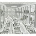 ‡Edward Bawden CBE, RA (1903-1989) Interior of the old Lloyd's building Signed and numbered 24/100