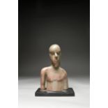 ‡John Doubleday (b.1947) Self Portrait Signed and numbered Doubleday 3/3 (to reverse) Bronze, on a