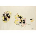‡Sir Cecil Beaton CBE (1904-1980) Floral fabric design Signed Beaton and with studio sale stamp (