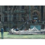 ‡Tom Coates RBA (b.1941) Outside the Louvre, Paris Signed with monogram (lower right) Oil on
