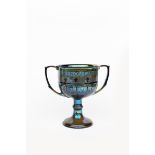 A Pilkington's Lancastrian Pottery twin-handled coupe by Gordon Forsyth, dated 1908-09, painted with