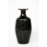 David Leach OBE (1911-2005) a porcelain bottle, shouldered, with a flaring rim, incised comb