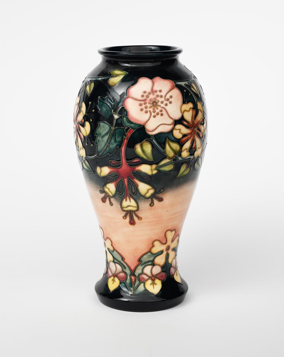 'Oberon' a modern Moorcroft Pottery baluster vase, painted in colours impressed and painted marks,