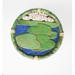 Gilbert Bayes FRBS, (1872-1953) Water Lily Pad a Royal Doulton stoneware plaque, cast in low relief,