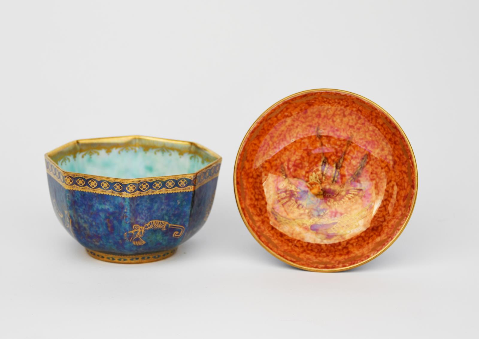 A Wedgwood Pottery lustre bowl designed by Daisy Makeig-Jones, pattern Z4831, octagonal form,