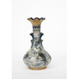 An early Martin Brothers stoneware Aquatic vase by Robert Wallace Martin, dated 1879, tapering
