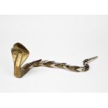 An articulated bronze model of a cobra, probably Italian, unsigned 51cm. wide