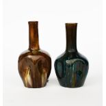 A Linthorpe Pottery vase designed by Dr Christopher Dresser, shouldered, dimple form with