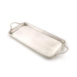 A small silver two-handled sandwich tray, by The Goldsmiths and Silversmiths Company, London 1925,