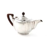 An unusual patent silver teapot, 'THE HYGENIA', by The Barker Brothers, Birmingham 1936, marked with