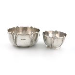 Two similar silver bowls, by Atkin Brothers, Sheffield 1901 and 1910, circular form, stylised