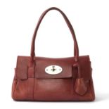 Mulberry, a maroon 'Bayswater' shoulder bag, the grained calfskin leather with soft gold tone