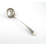 A George III Scottish silver Oar pattern soup ladle, by Alexander Henderson, Edinburgh 1807, plain