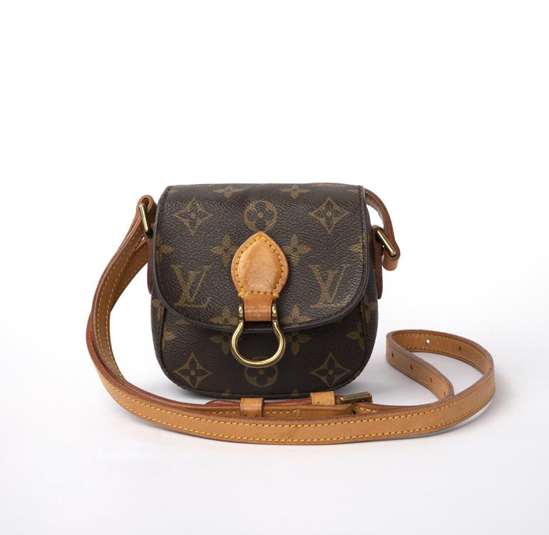 Louis Vuitton, a 'Saint Cloud' monogram crossbody bag, press stud closure, gold tone hardware, size: