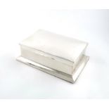 An Edwardian silver cigar box, by William Neale & Son Ltd., Birmingham 1912, plain rectangular form,