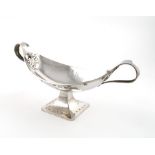 By A.E. Jones, an Arts & Crafts silver two-handled silver tazza, Birmingham 1920, oval form, spot