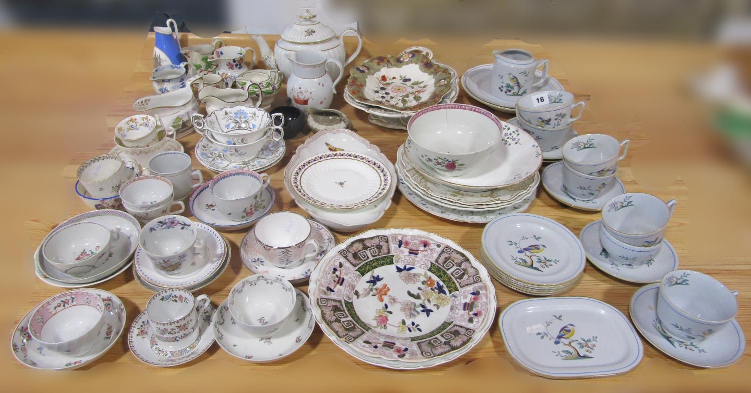 A collection of Spode Queens Bird pattern wares including jug, seven cups, (two sizes) five - Bild 2 aus 2